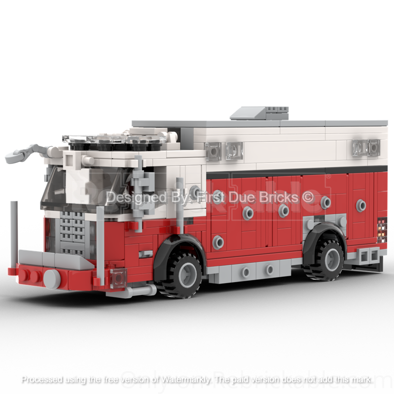 LEGO MOC-217040 Walk-In Single Axle Heavy Rescue by First Due Bricks ...