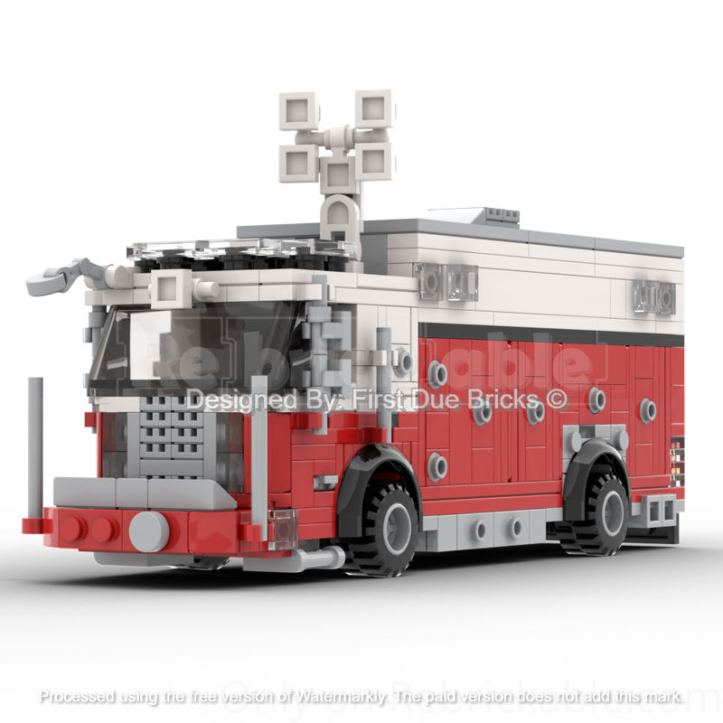 LEGO MOC Walk-In Single Axle Heavy Rescue by First Due Bricks ...
