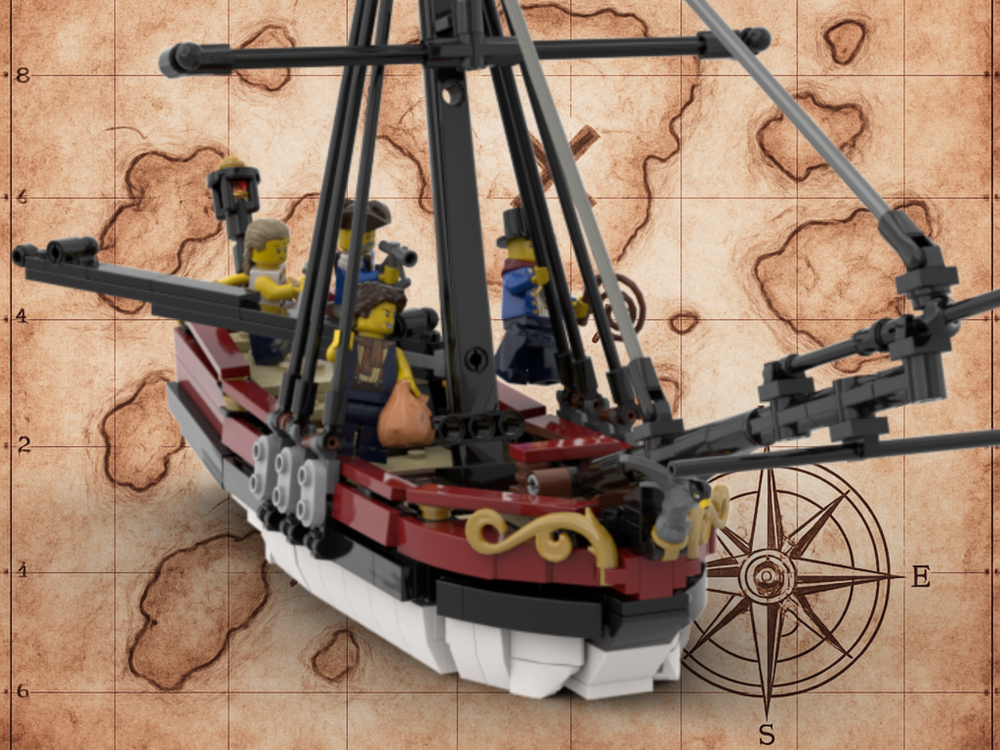 LEGO MOC-217041 ⚓ THE HAWK - Privateer Cutter | Full Rigging & Crew ...