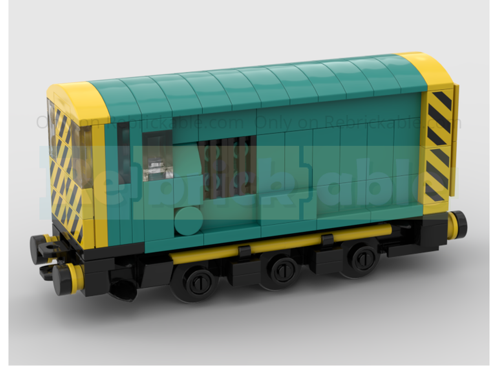 LEGO MOC 4-Wide Class 08 Shunter Locomotive In BR Blue