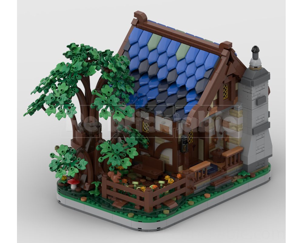 LEGO MOC Medieval Castle: House (with Tree) by Fantasts | Rebrickable ...