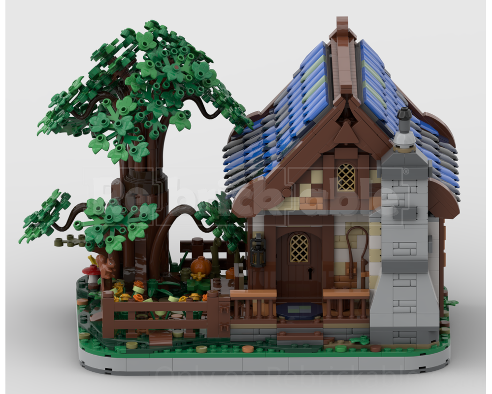 LEGO MOC Medieval Castle: House (with Tree) by Fantasts | Rebrickable ...