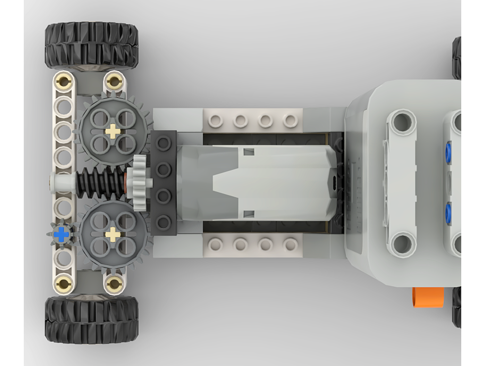 LEGO MOC-217852 Simple RC Car - Steering With Gear Worm Screw V1.1 by ...