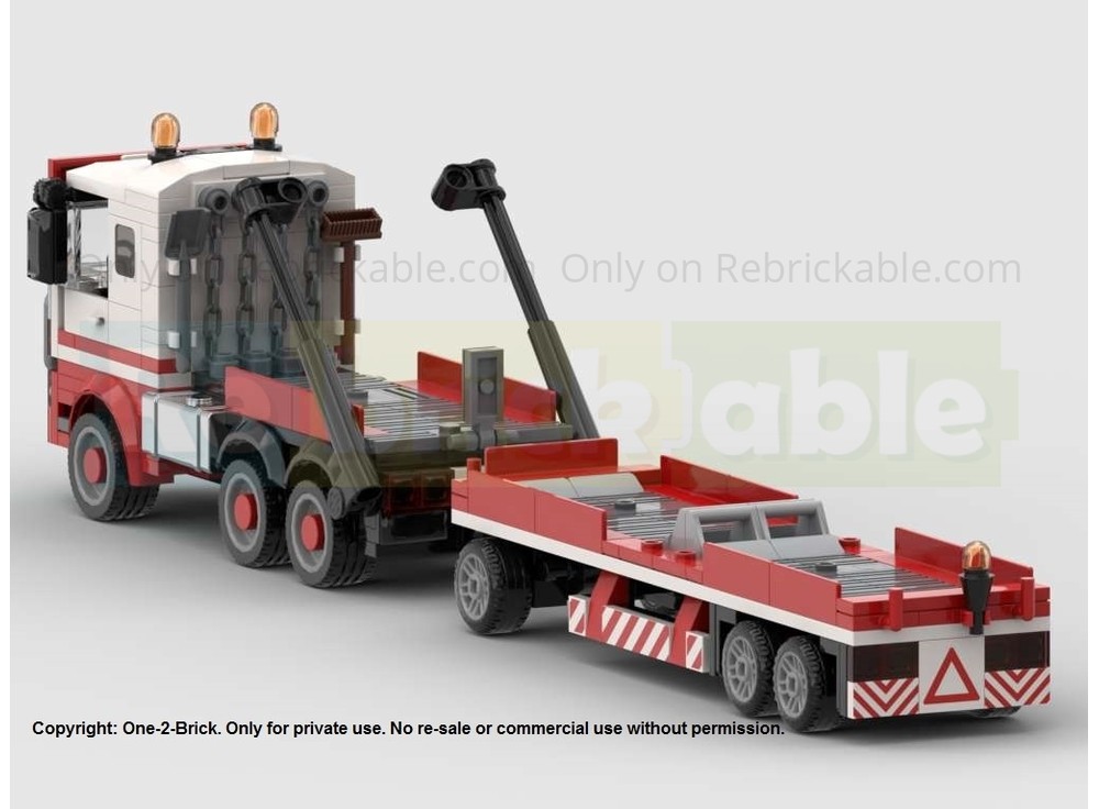 LEGO MOC Skip loader with trailer and three rubble skips by ONE-2-BRICK ...