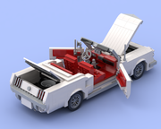 1964 1/2 Mustang convertible white/red