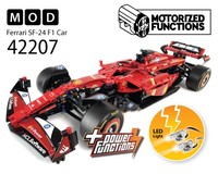 42207 페라리 SF-24 F1 Car RC MOD for Power Function Motors & LED Light