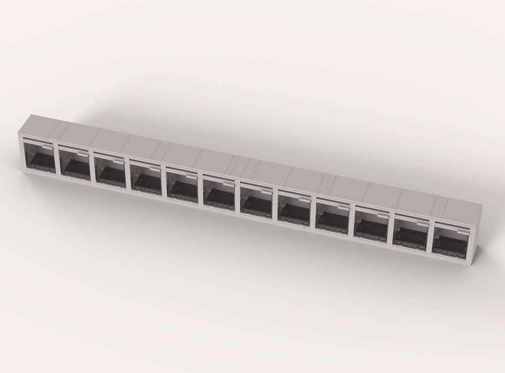 LEGO MOC-218139 White 1x12 minifig modular display [Upper layer] by ...