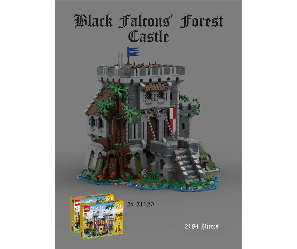 LEGO MOC-218172 Black Falcons' Forest Castle by TommyP