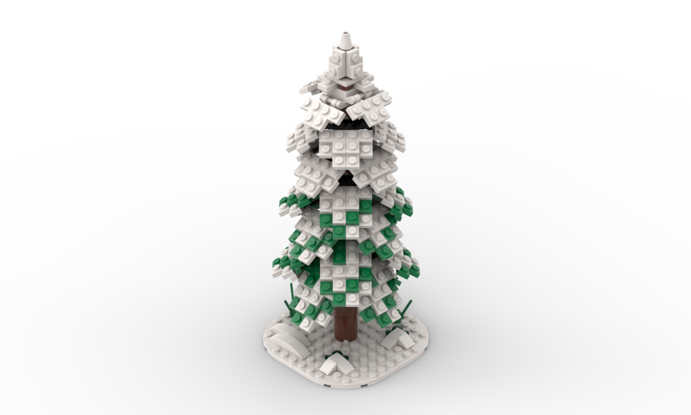 LEGO MOC LEGO Winter Tree MOC – Realistic Forest Tree - Winter Version ...