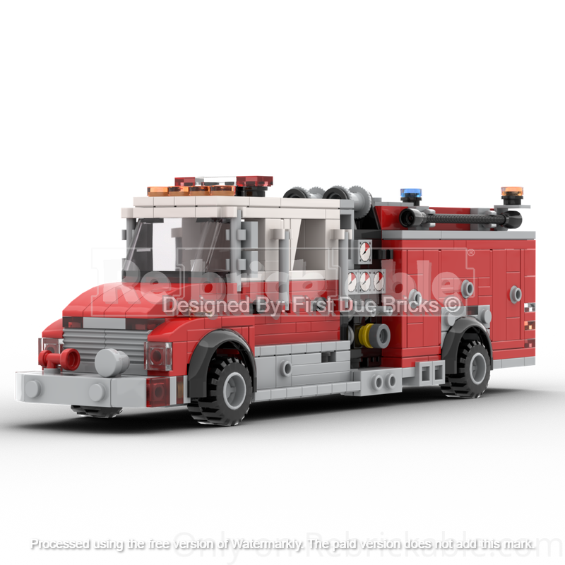 LEGO MOC-218294 American Commerical Cab Fire Engine by First Due Bricks ...