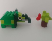 Green Elephant with a tree.