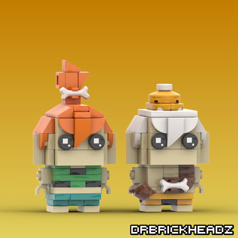 LEGO MOC-218416 Pebbles + Bam Bam (The Flintstones) Brickheadz by ...