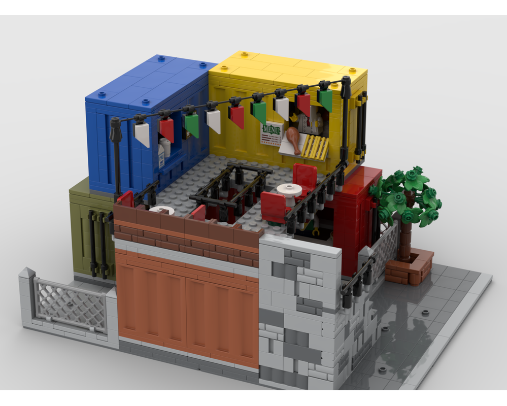 LEGO MOC Modular Food Market by brickmanspark | Rebrickable - Build ...