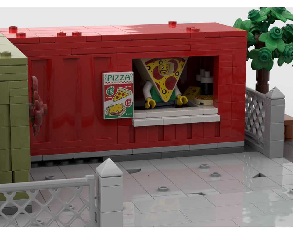 LEGO MOC Modular Food Market by brickmanspark | Rebrickable - Build ...