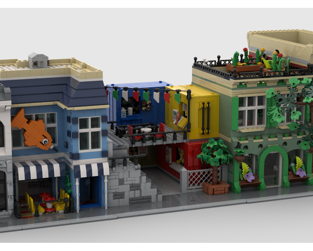 LEGO MOC Modular Food Market by brickmanspark | Rebrickable - Build ...