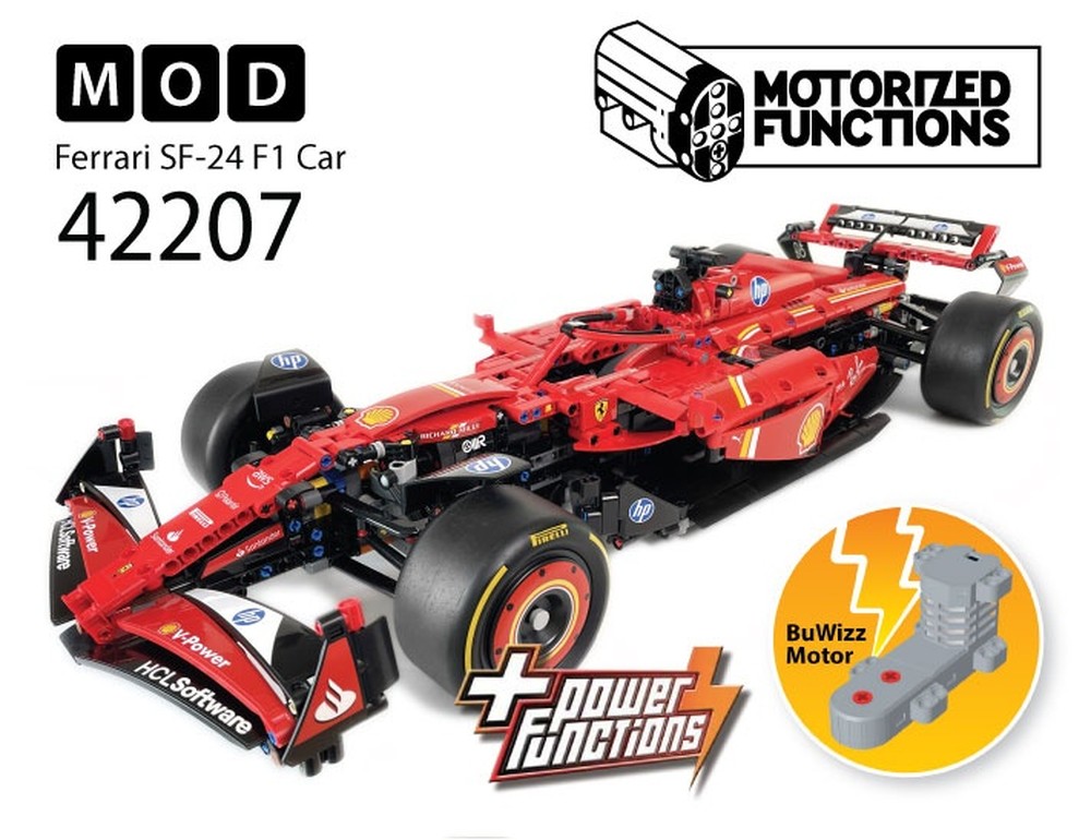 ふぁむページ LEGO MOC-218800 42207 페라리 SF-24 F1 Car RC MOD for Power