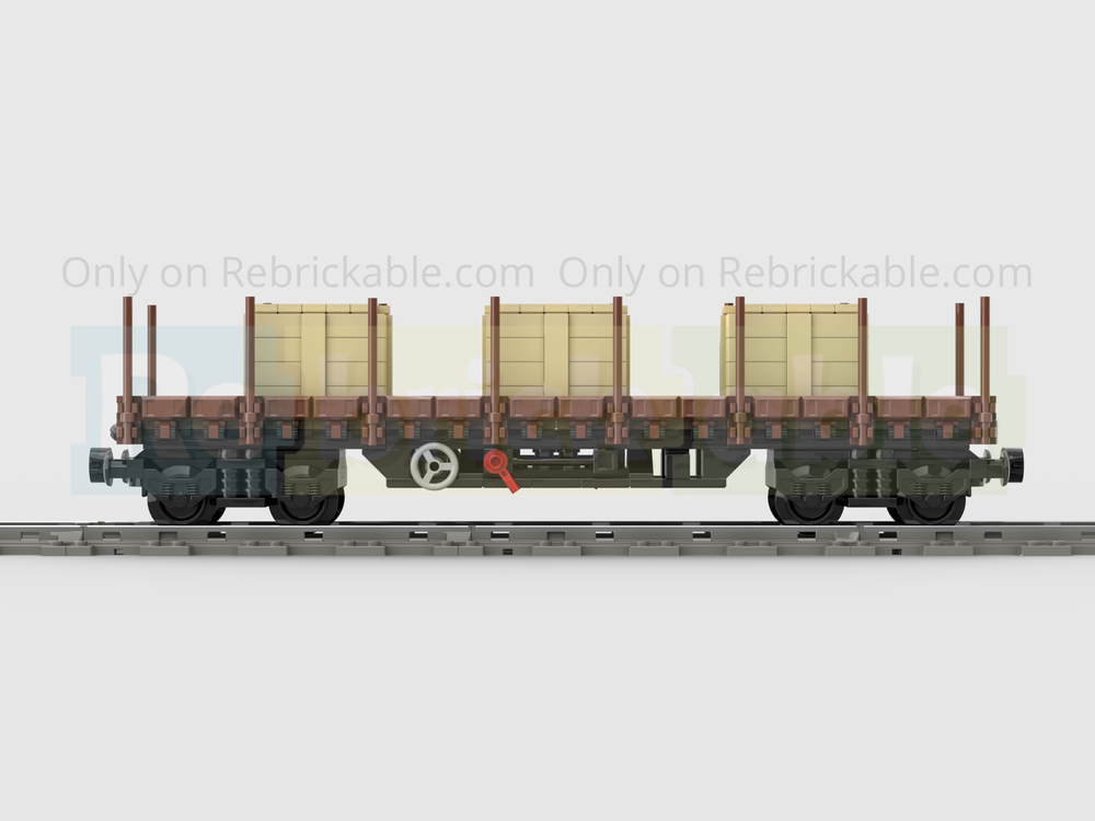 LEGO MOC Generic Flat Wagon with Goods by langemat | Rebrickable ...