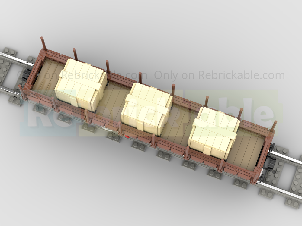 LEGO MOC Generic Flat Wagon with Goods by langemat | Rebrickable ...