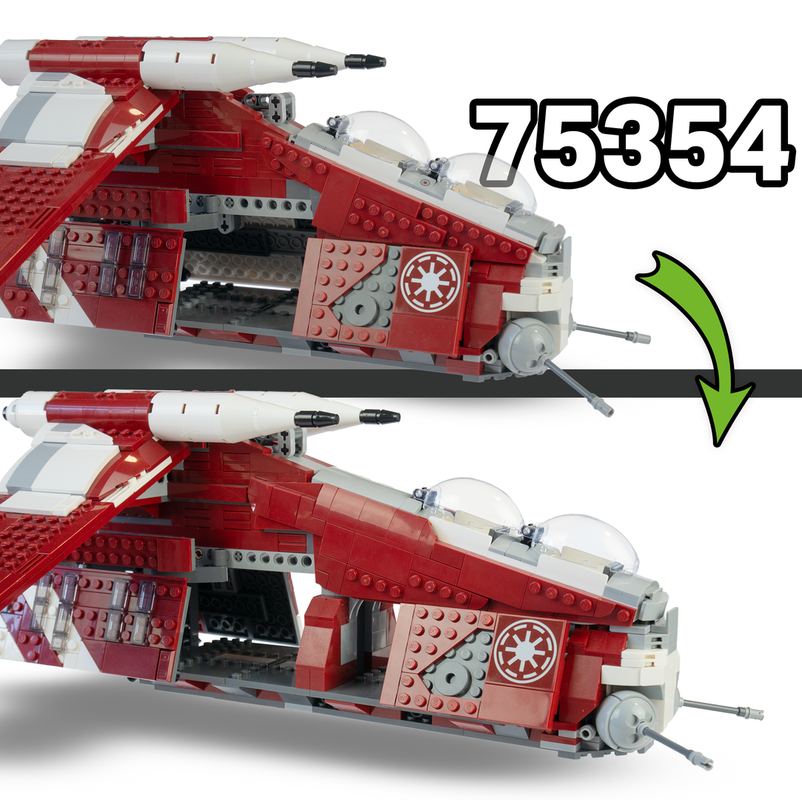 LEGO MOC-219345 Longer Coruscant Guard Gunship - Add length by