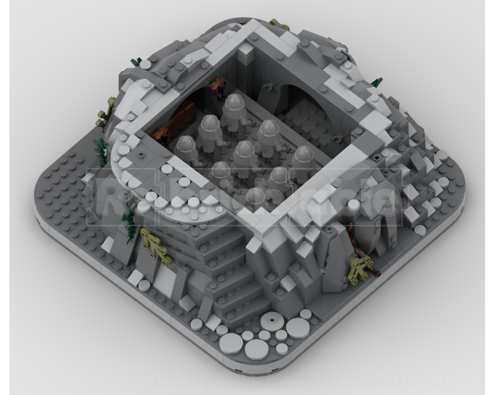 LEGO MOC-219472 Rock Base (16*16) with movable Minifigures Holder by ...