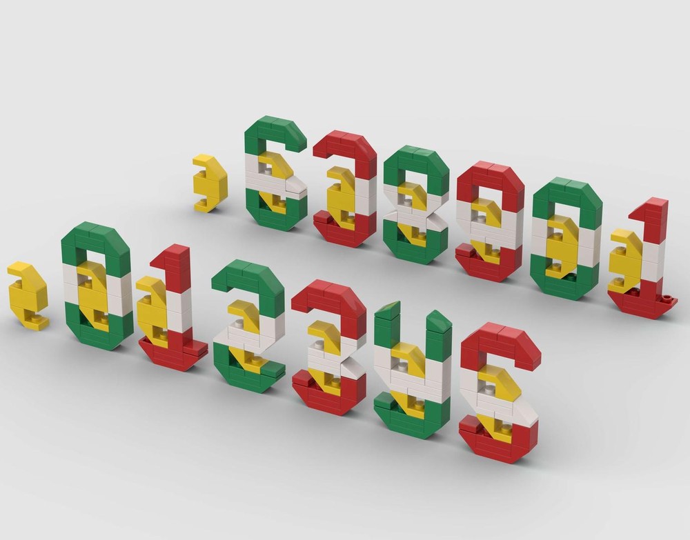 LEGO MOC-219687 NUMBERS: ROW YOUR BOAT +2 or 3 by uminuo | Rebrickable ...