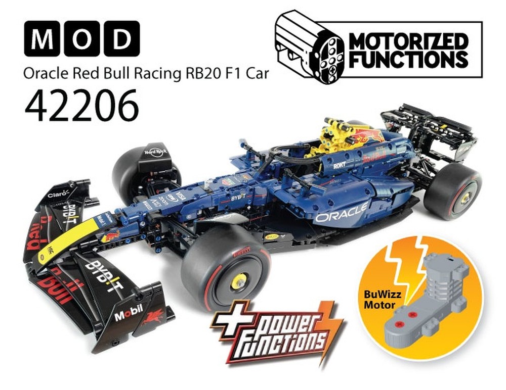 LEGO MOC 42206 Oracle Red Bull Racing RB20 F1 Car RC MOD for Power ...