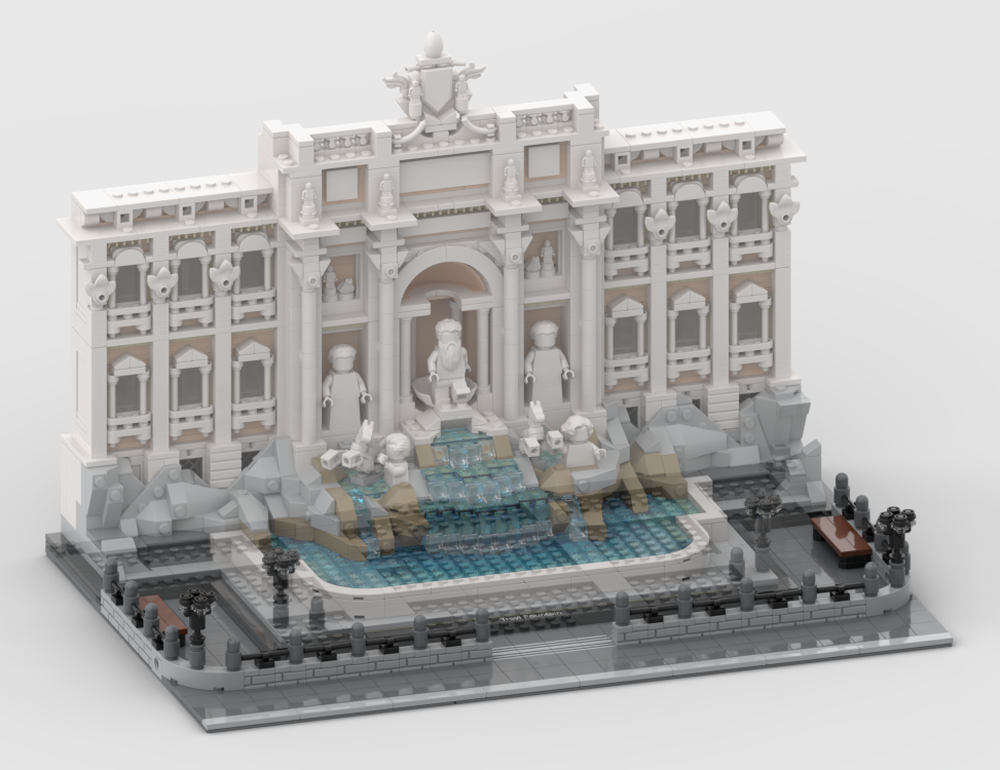 MOC-220192 Modular Display for set 21062 - Trevi Fountain