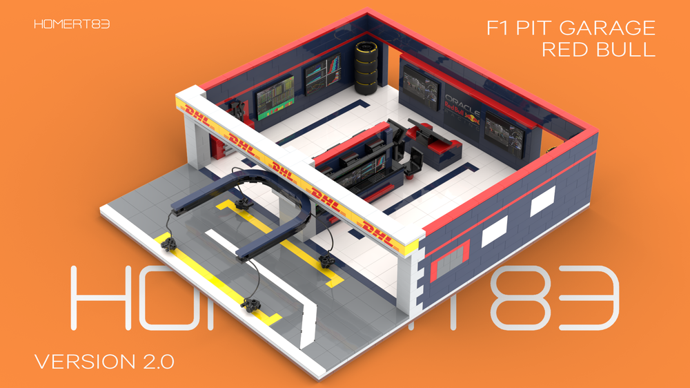 LEGO MOC-220197 F1 Red Bull Formula One Pit Garage 2025v2 by homert83 ...
