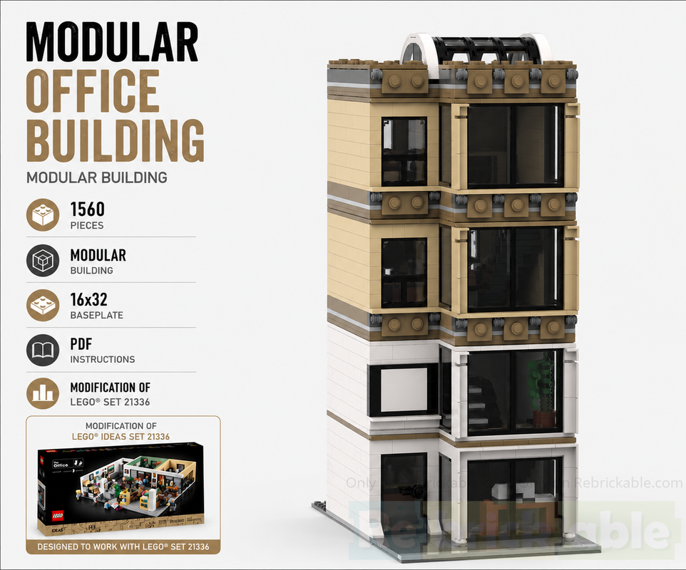 LEGO MOC-220271 Modular Office Building by brickmanspark | Rebrickable ...