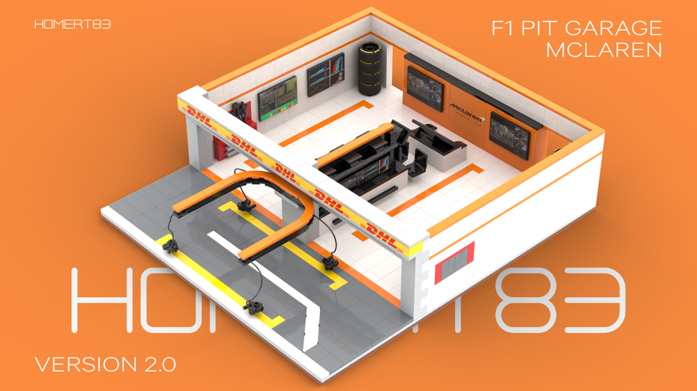 LEGO MOC-220436 F1 McLaren Formula One Pit Garage 2025v2 by