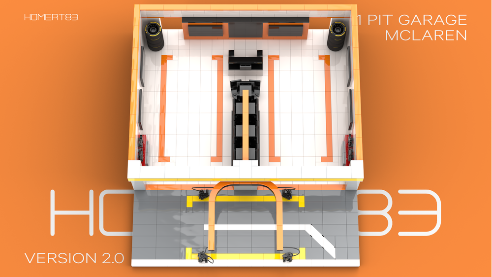 LEGO MOC-220436 F1 McLaren Formula One Pit Garage 2025v2 by