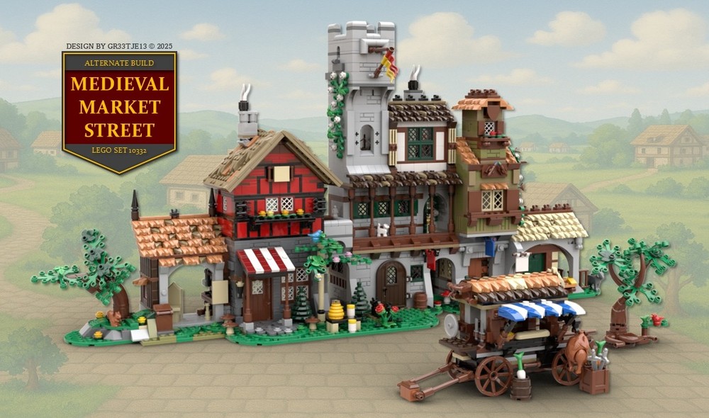 LEGO MOC Medieval Market Street by Gr33tje13 | Rebrickable - Build with ...