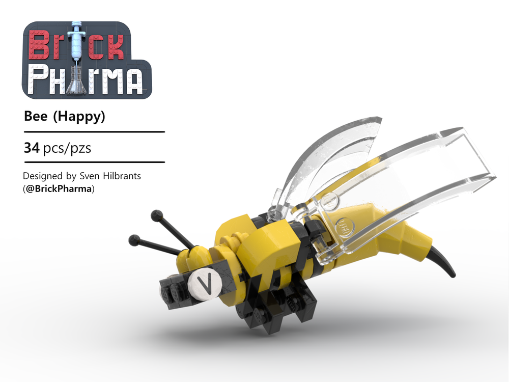 LEGO MOC-220649 Bee (Happy) by BrickPharma | Rebrickable - Build with LEGO