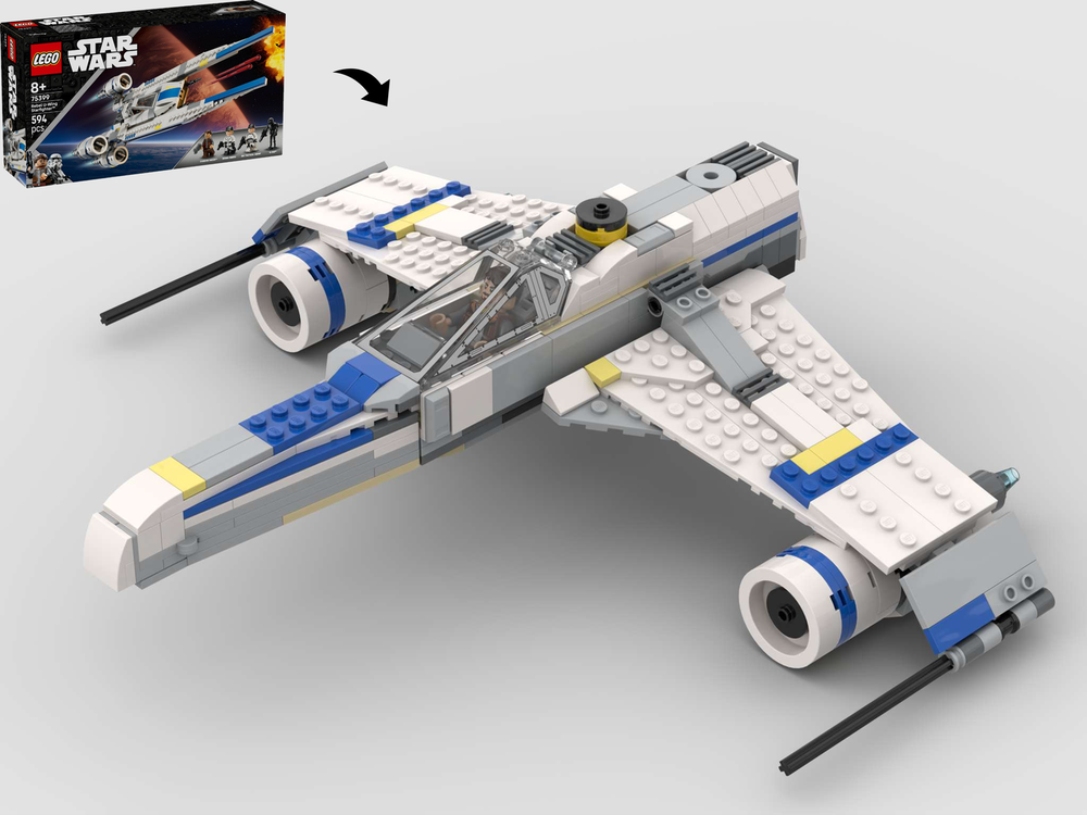 MOC-220701 New Republic E-Wing Starfighter - Alternate Build Of 75399 Rebel U Wing