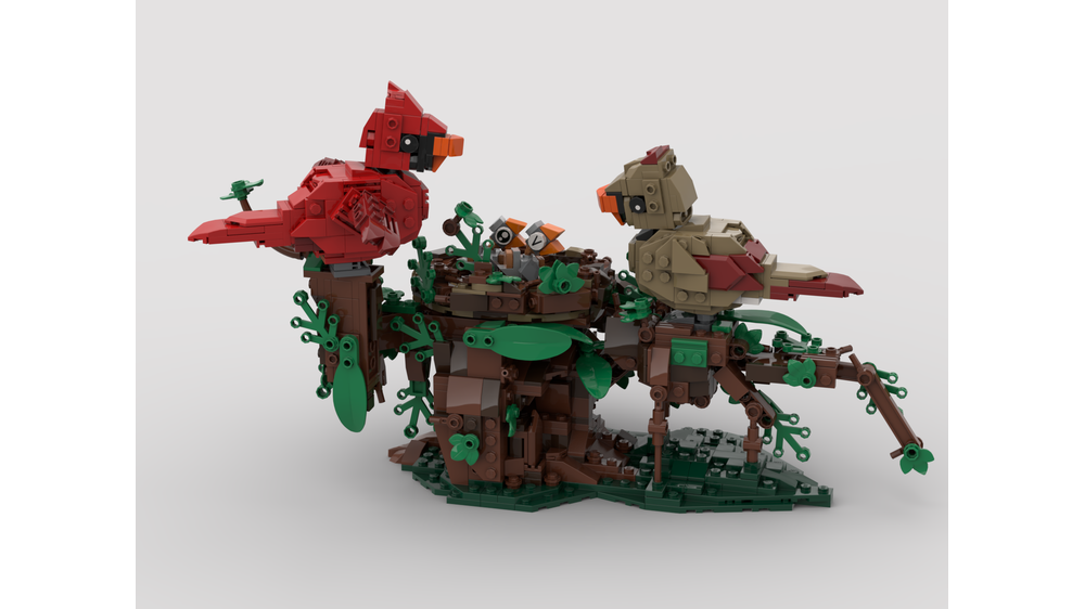 LEGO MOC-221935 Northern Cardinals with Nest by Penguins and plastic ...