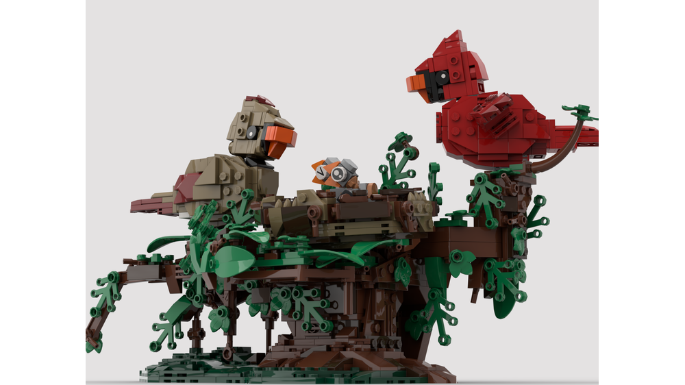LEGO MOC-221935 Northern Cardinals with Nest by Penguins and plastic ...