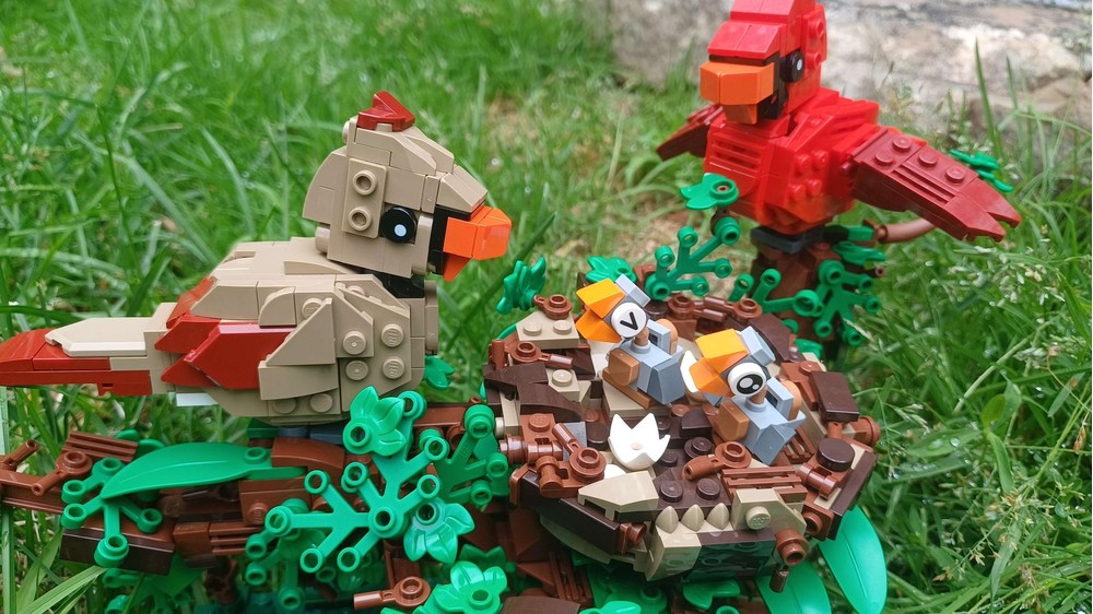 LEGO MOC-221935 Northern Cardinals with Nest by Penguins and plastic ...