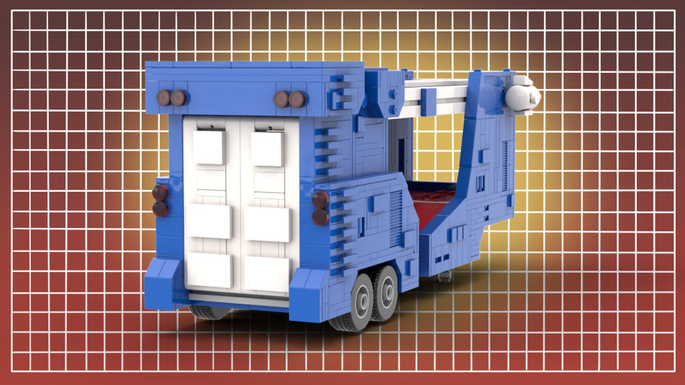 LEGO MOC-222278 Ultra Magnus Freightliner FL86 car carrier trailer