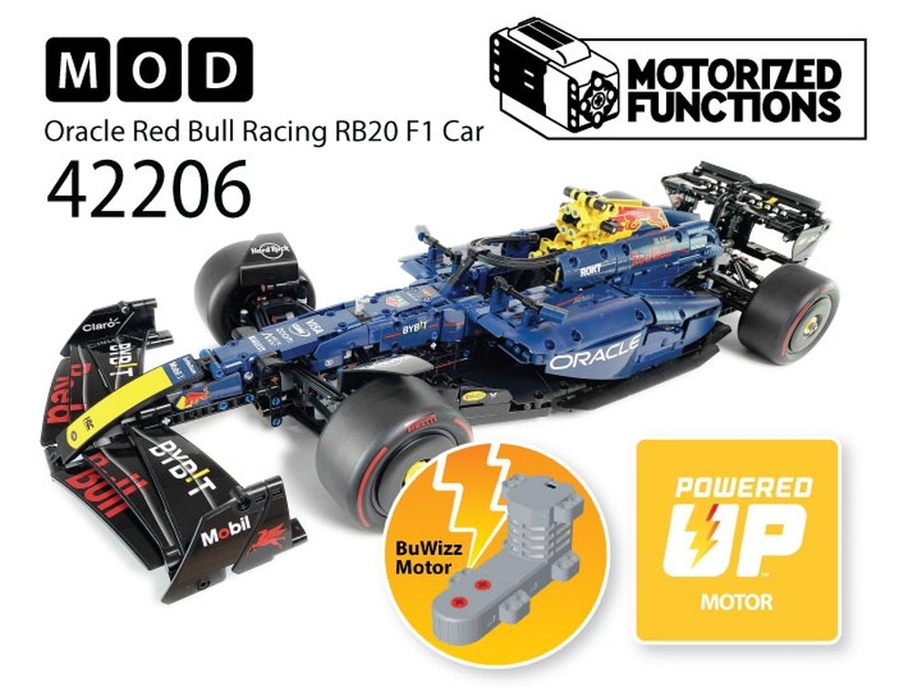 LEGO MOC-222392 42206 Oracle Red Bull Racing RB20 F1 Car RC MOD for ...