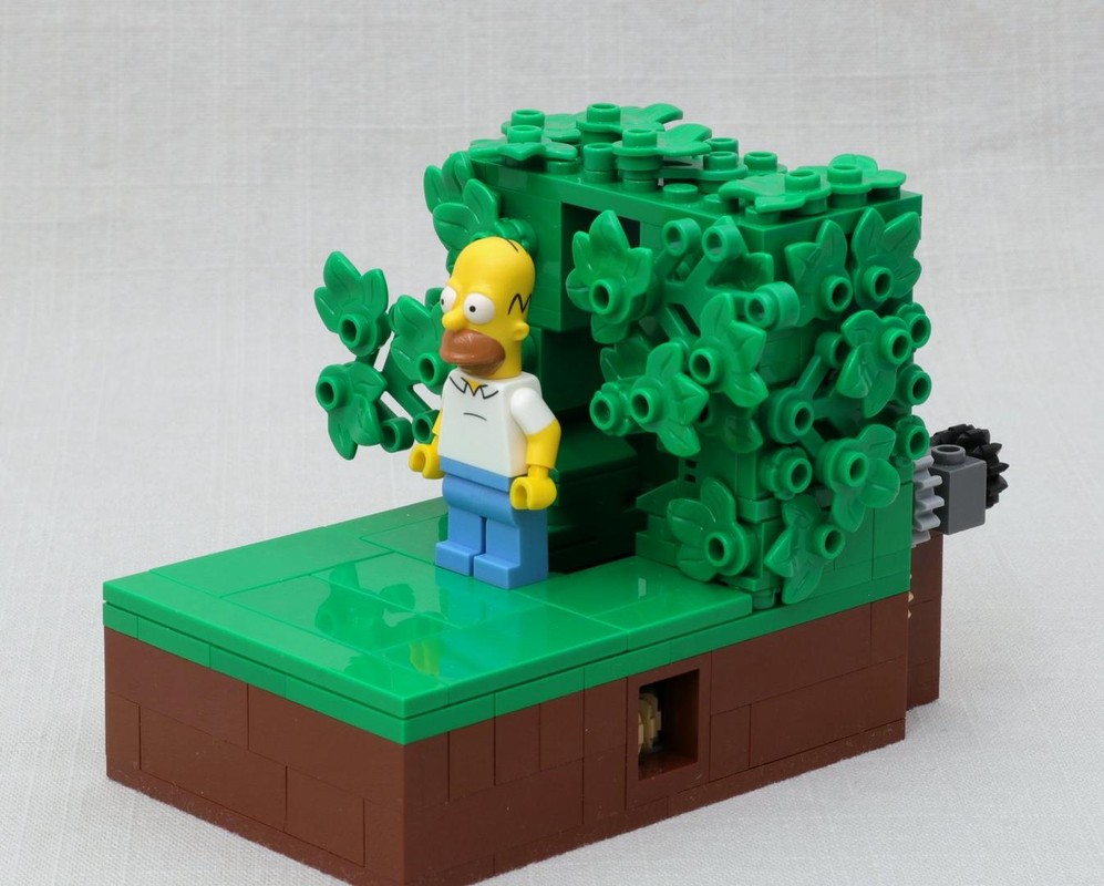 Homer Backing Into the Bushes