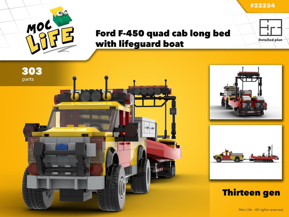Lego Moc Ford F 350 Marine Rescue By Moclego Rebrickable Build With