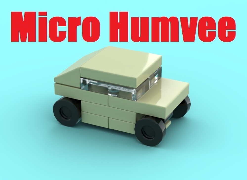 LEGO MOC Micro scale Hummer / Humvee by medleyj | Rebrickable - Build ...