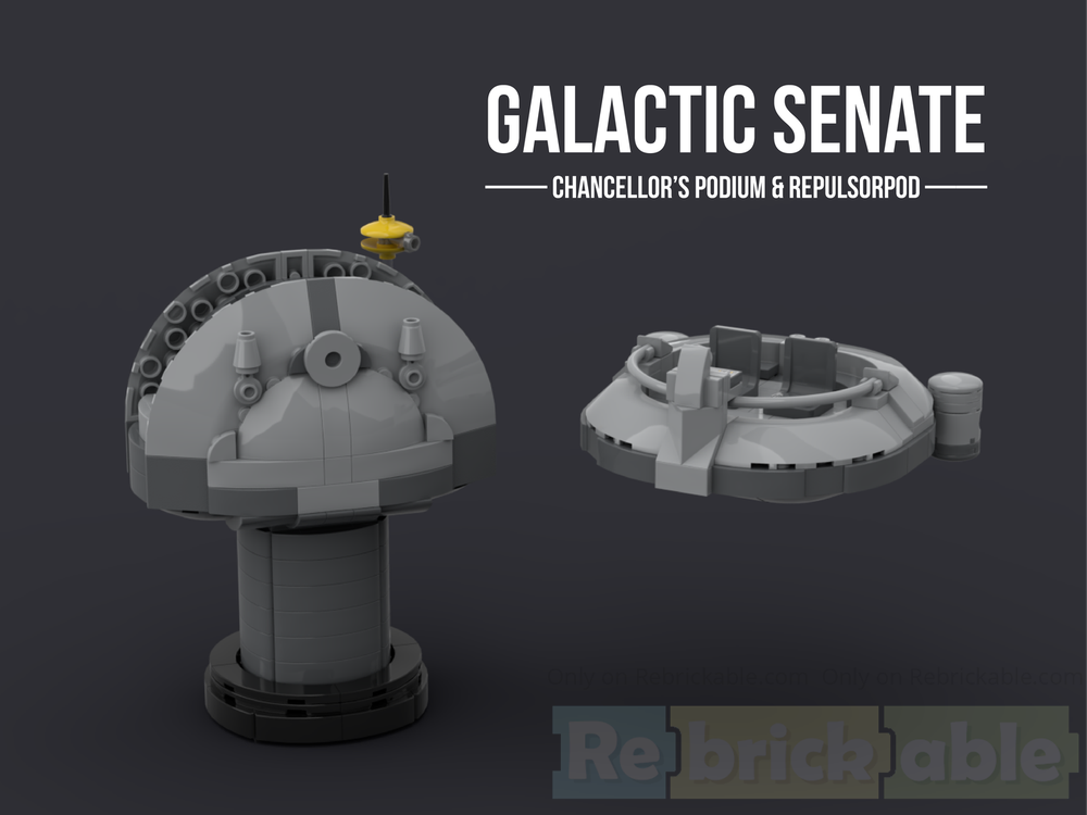 LEGO MOC-222846 Galactic Senate Chancellor's Podium and Repulsorpod by ...