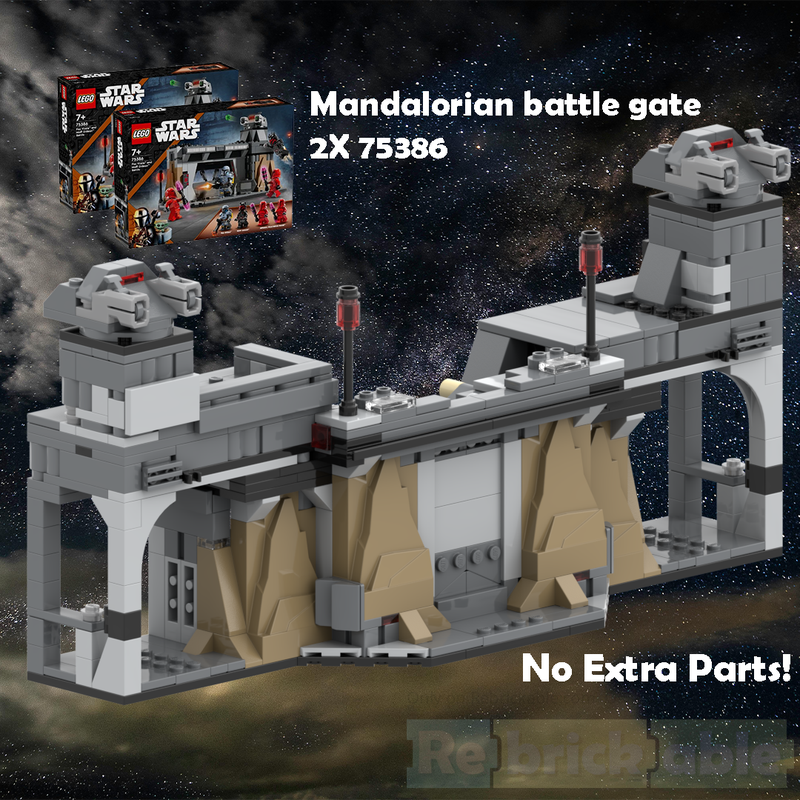 LEGO MOC 2X 75386 Mandalorian battle gate by LucSoleBricks