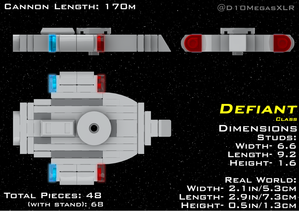 LEGO MOC-223122 Defiant Class by D10MegasXLR | Rebrickable - Build with ...