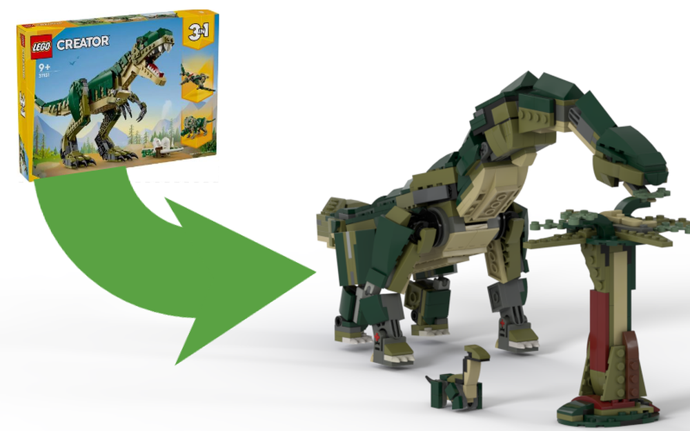 MAQS 14K　ID65 125mm LEGO MOC 31151-Brachiosaurus by Magical Bricks | Rebrickable