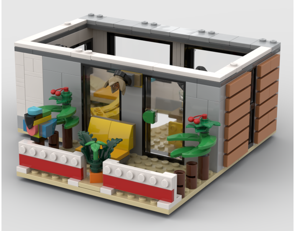 LEGO MOC-223207 Modern House with Garden, Alternate Build of Lego