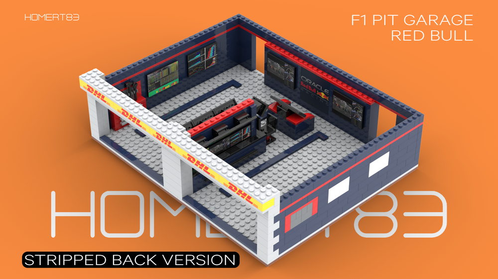 LEGO MOC Formula One Red Bull Stripped Back F1 Pit Garage 2025 by ...