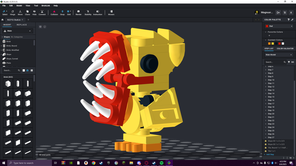 LEGO MOC-223636 R.E.P.O. Duck by Meloneknight | Rebrickable - Build ...