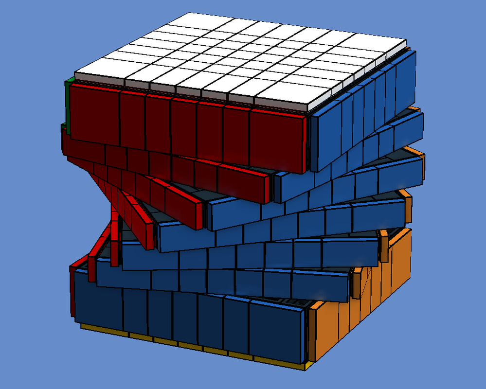 LEGO MOC V-Cube 7 (7x7x7) Puzzle Cube Non-Functional by BrickySteve ...